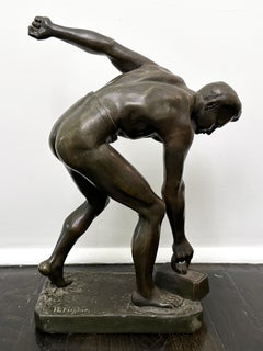 Henri Fugère " L'arrachee" Bronze Sculpture