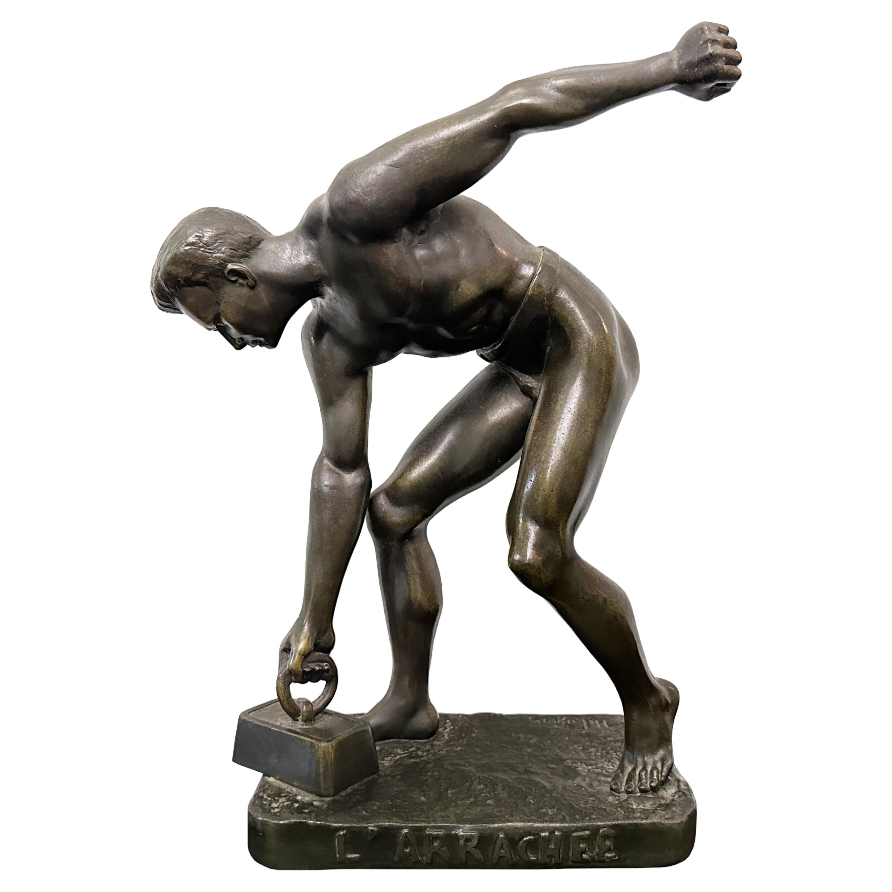 Henri Fugère " L'arrachee" Bronze Sculpture