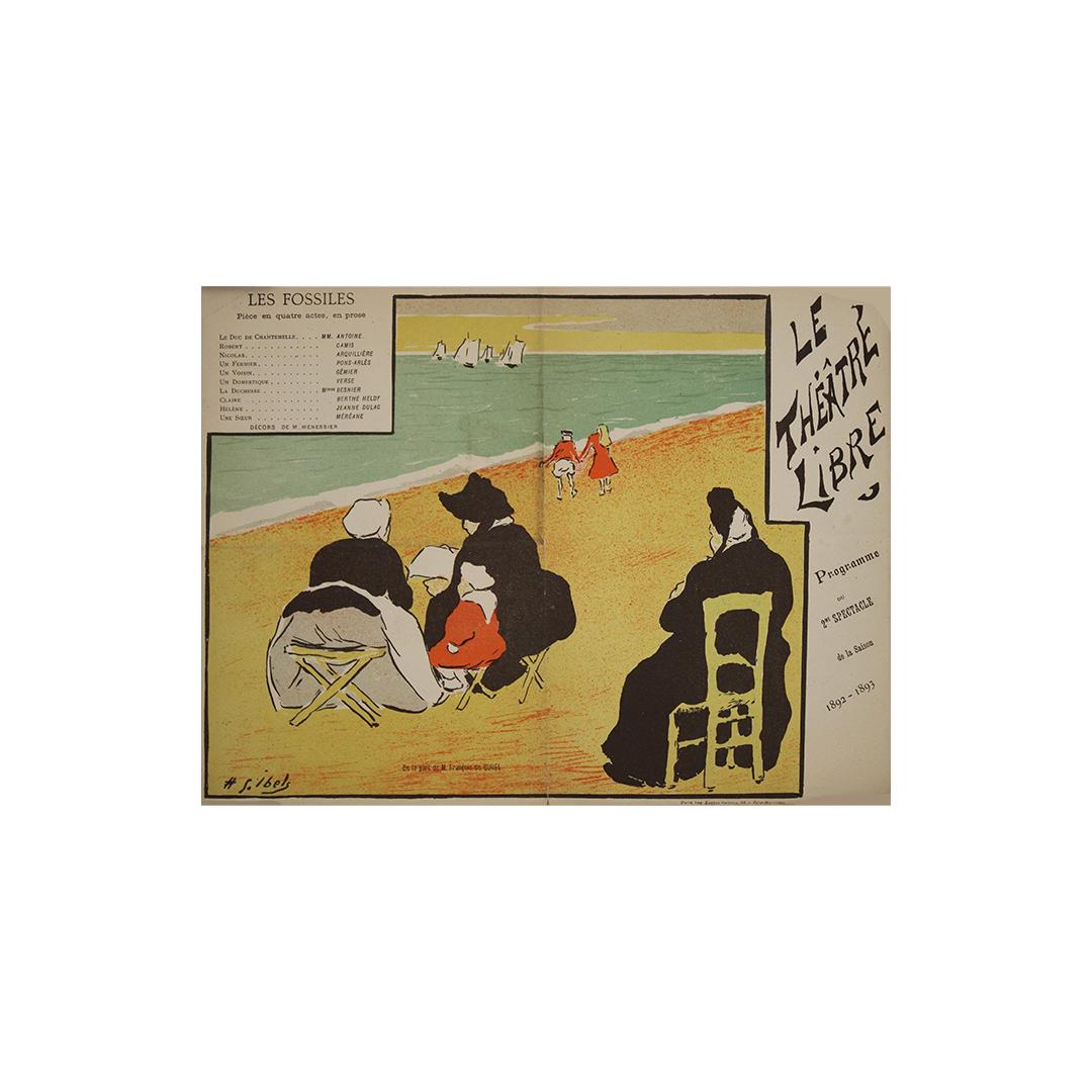 1892 Rare programme illustré d'Henri Gabriel Ibels pour le Théâtre Libre en vente 2