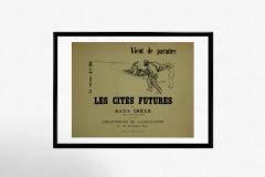 CIRCA 1900 Originalplakat zur Ankündigung der Veröffentlichung von Les Cités Futures von Ibels