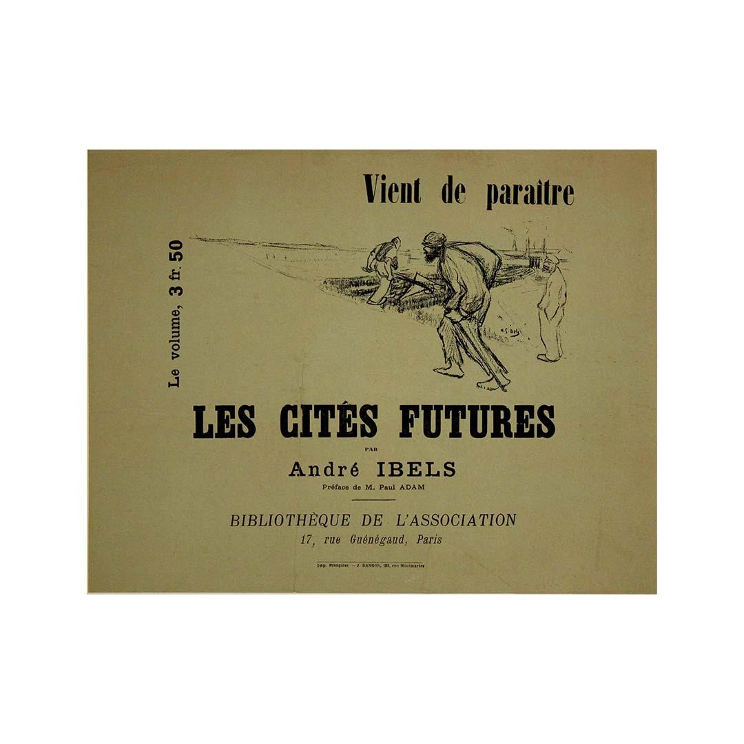 Affiche originale datant de CIRCA annonçant la sortie de Les Cités Futures d'Ibels en vente 2