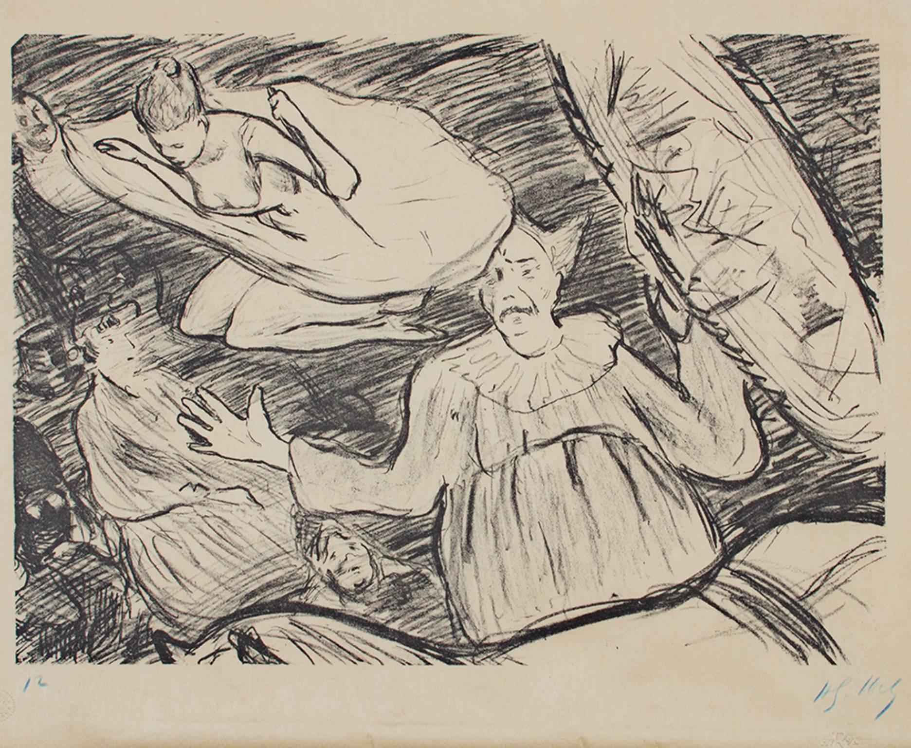 « Circuscus », lithographie originale signée par Henri-Gabriel Ibels - Moderne Print par Henri Gabriel Ibels