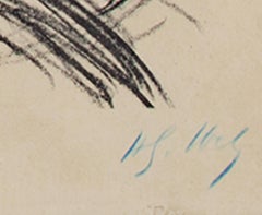 "Circus, " Original Lithograph signed by Henri-Gabriel Ibels