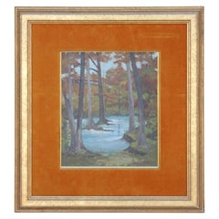 Peinture impressionniste - Paysage de rivière