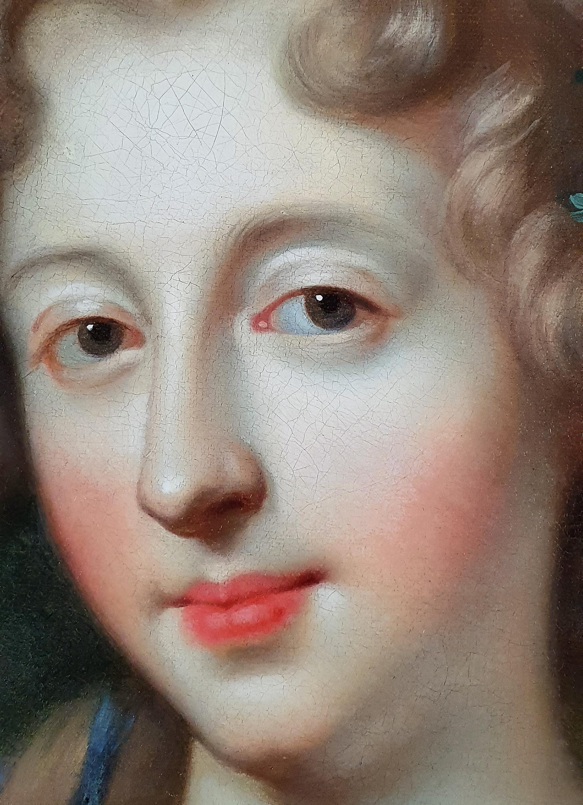 Portrait of the Countess de Montdidier circa 1672, Antique oil Painting 1