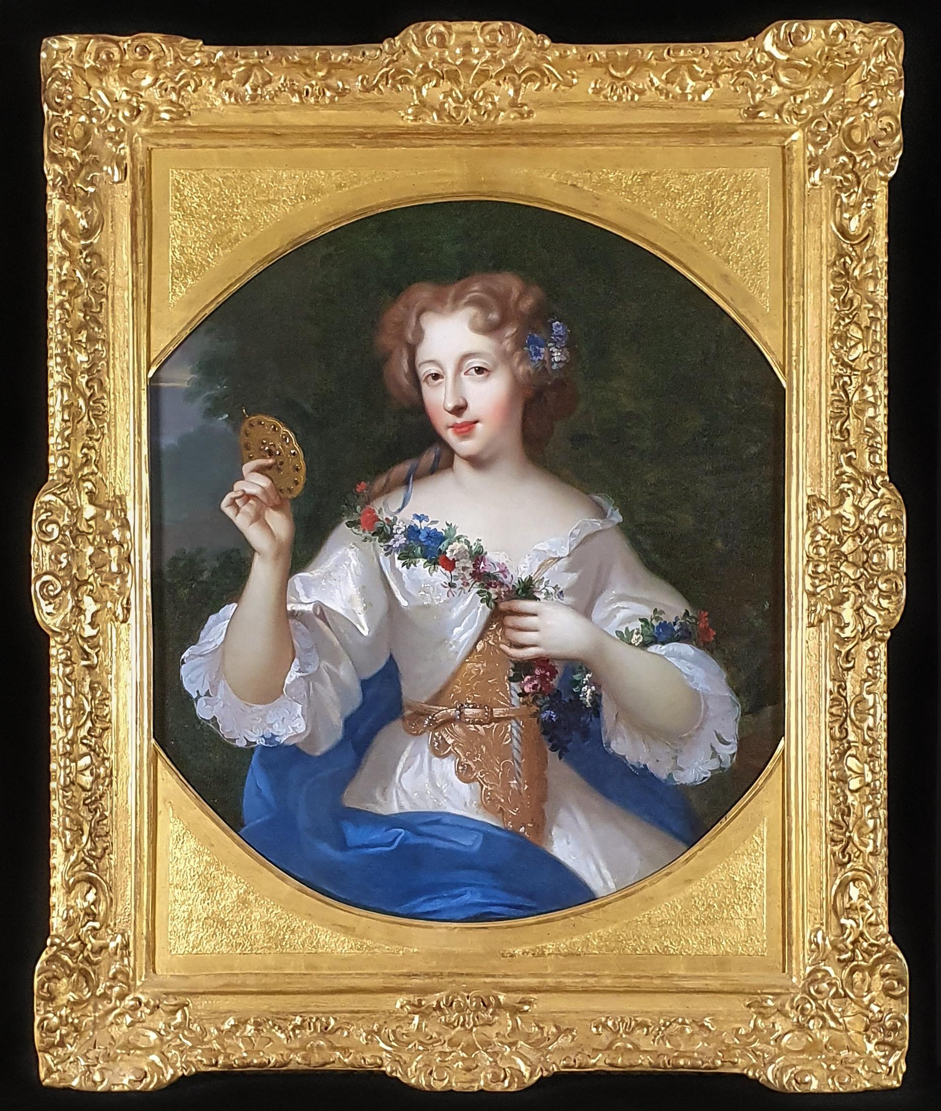 Henri Gascar Portrait Painting - Portrait of the Countess de Montdidier circa 1672, Antique oil Painting