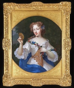 Portrait of the Countess de Montdidier circa 1672, Antique oil Painting