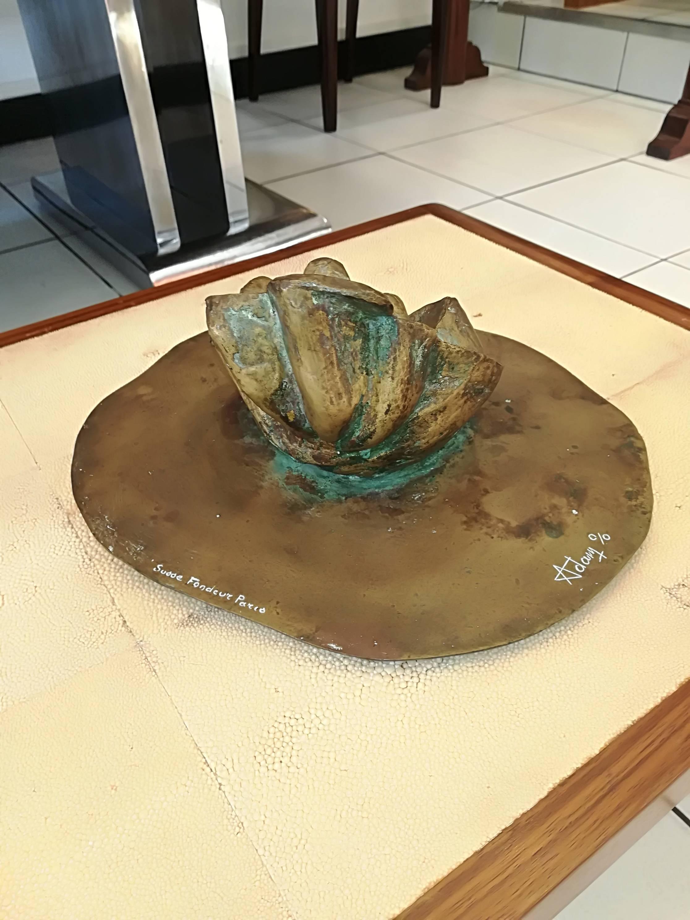Français Pièce unique de sculpture en bronze Henri Georges Adam en vente