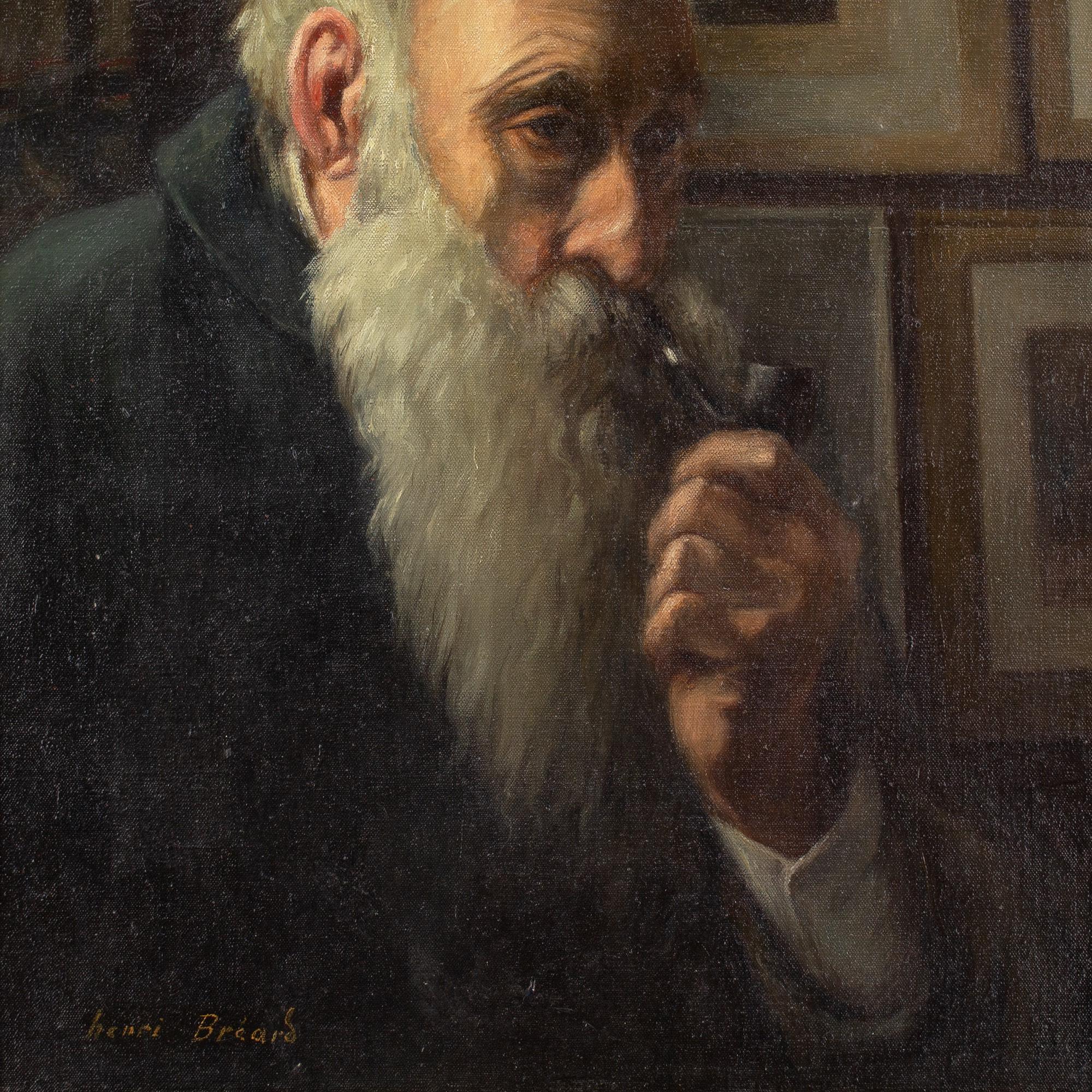 Henri-Georges Bréard, Self-Portrait, peinture à l'huile en vente 5