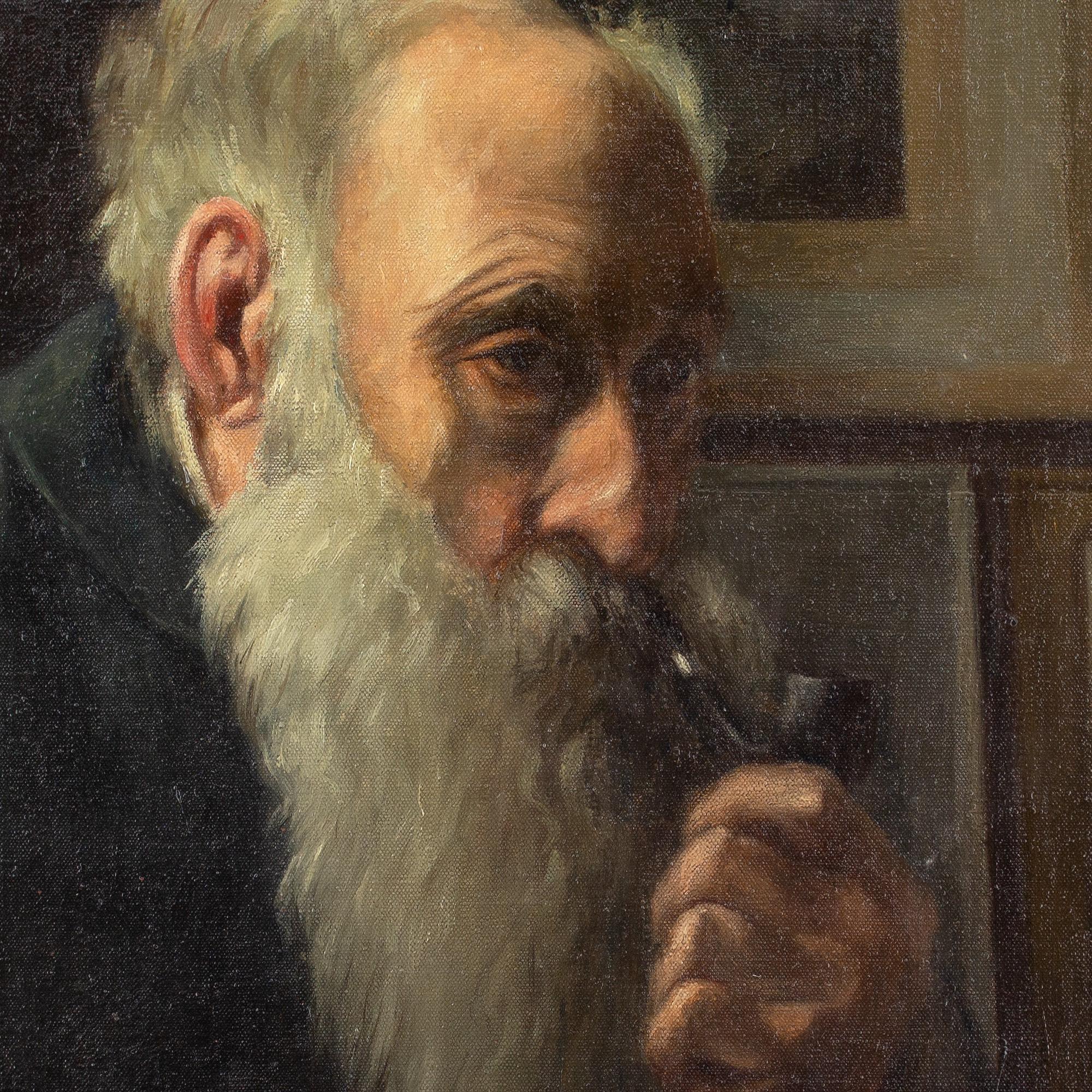 Henri-Georges Bréard, Self-Portrait, peinture à l'huile en vente 6