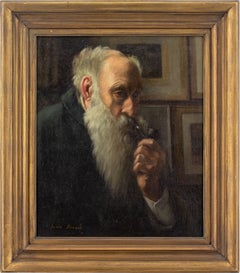 Vintage Henri-Georges Bréard, Self-Portrait, Oil Painting