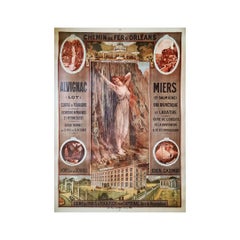 Circa 1900 Original poster after Henri Gervex for the railways of Orleans