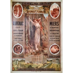 Originalplakat aus der Zeit um 1900 nach Henri Gervex für die Eisenbahnen von Orleans