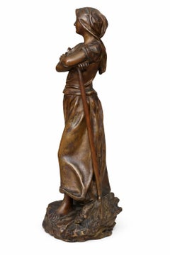 The Gleaner Small Bronze Late 19th Century