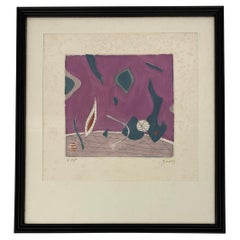 Henri Goetz Abstract Composition Signed Lithograph, circa 1960s