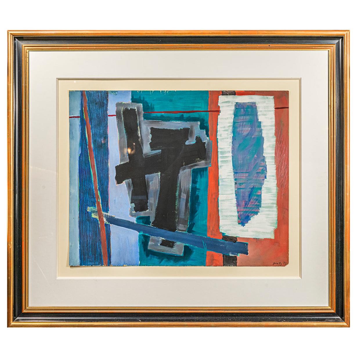 Henri Goetz, Composition, Painting, France, 1953