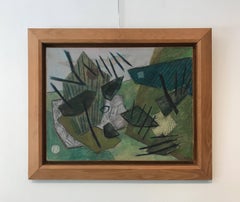 Henri Goetz 'Untitled' 70's Oil Pastel on Paper on Canvas Abstraction French Art