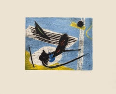 Surrealistische Komposition – Radierung von Henry Goetz – 1970er Jahre