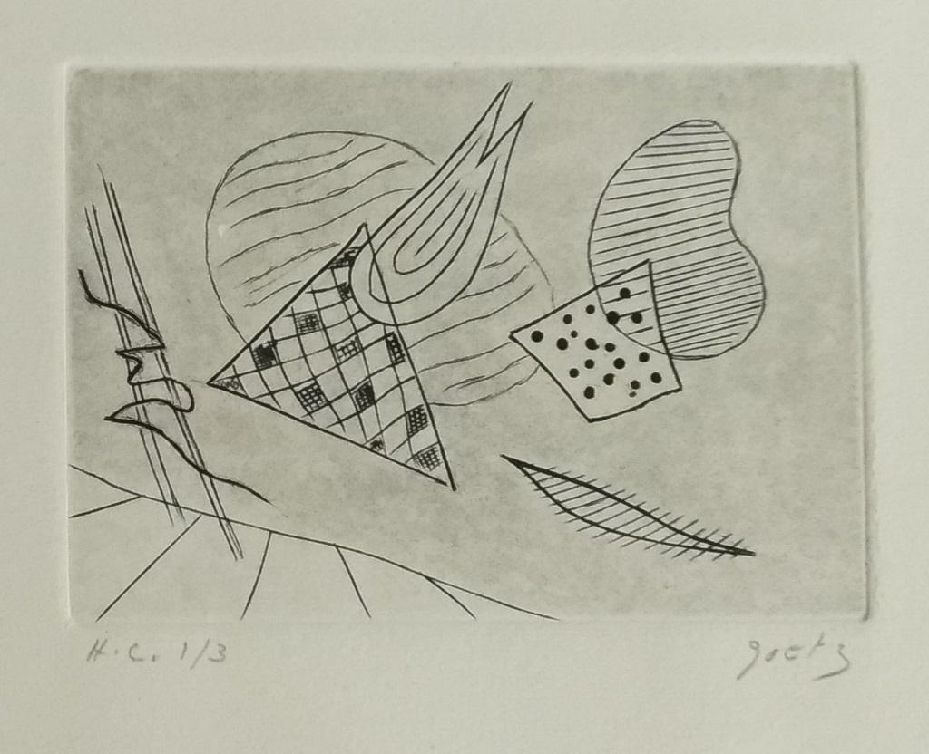 Abstract Print Henri Goetz - Composition abstraite