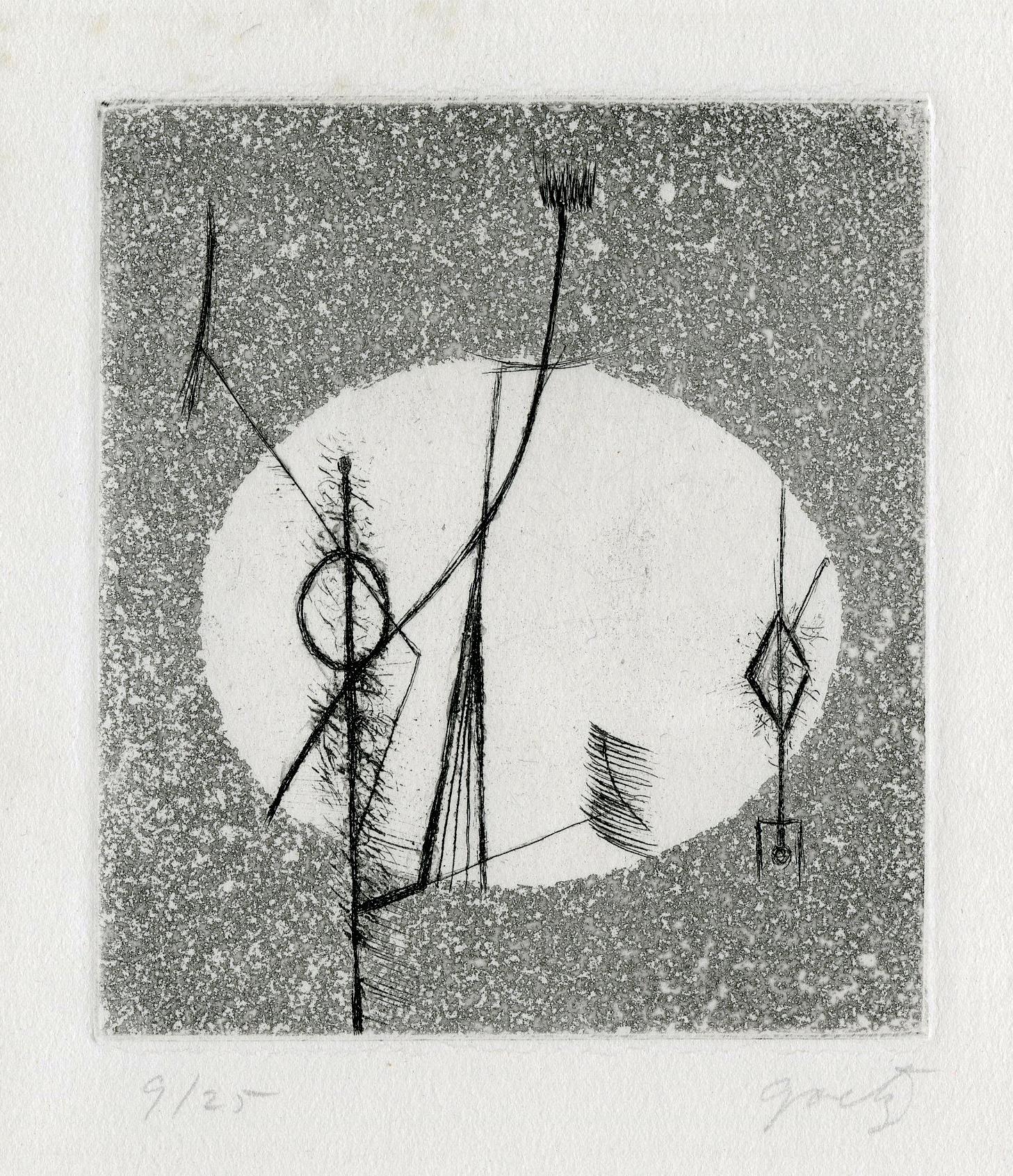 Abstract Print Henri Goetz - Sans titre