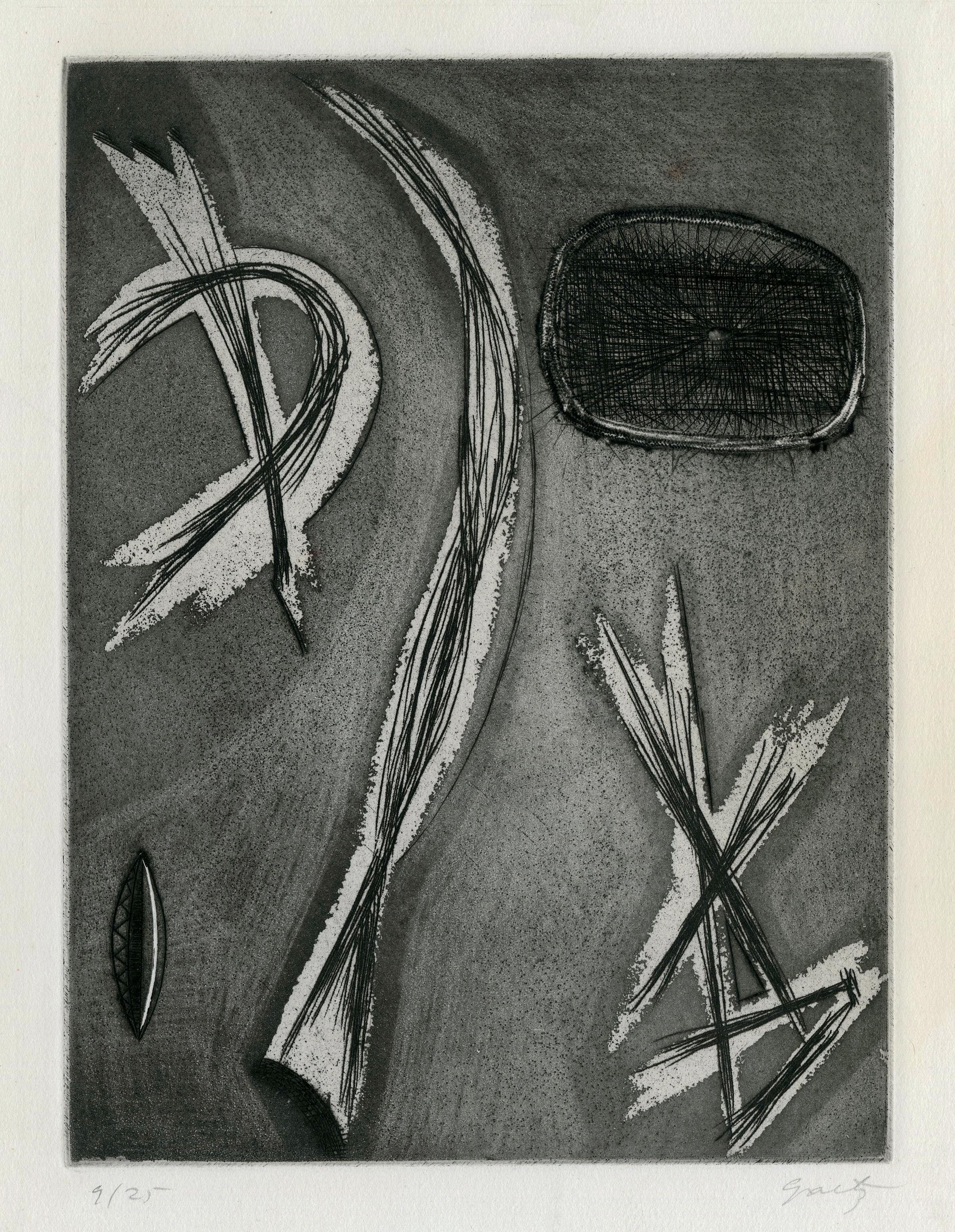 Henri Goetz Abstract Print – Unbenannt