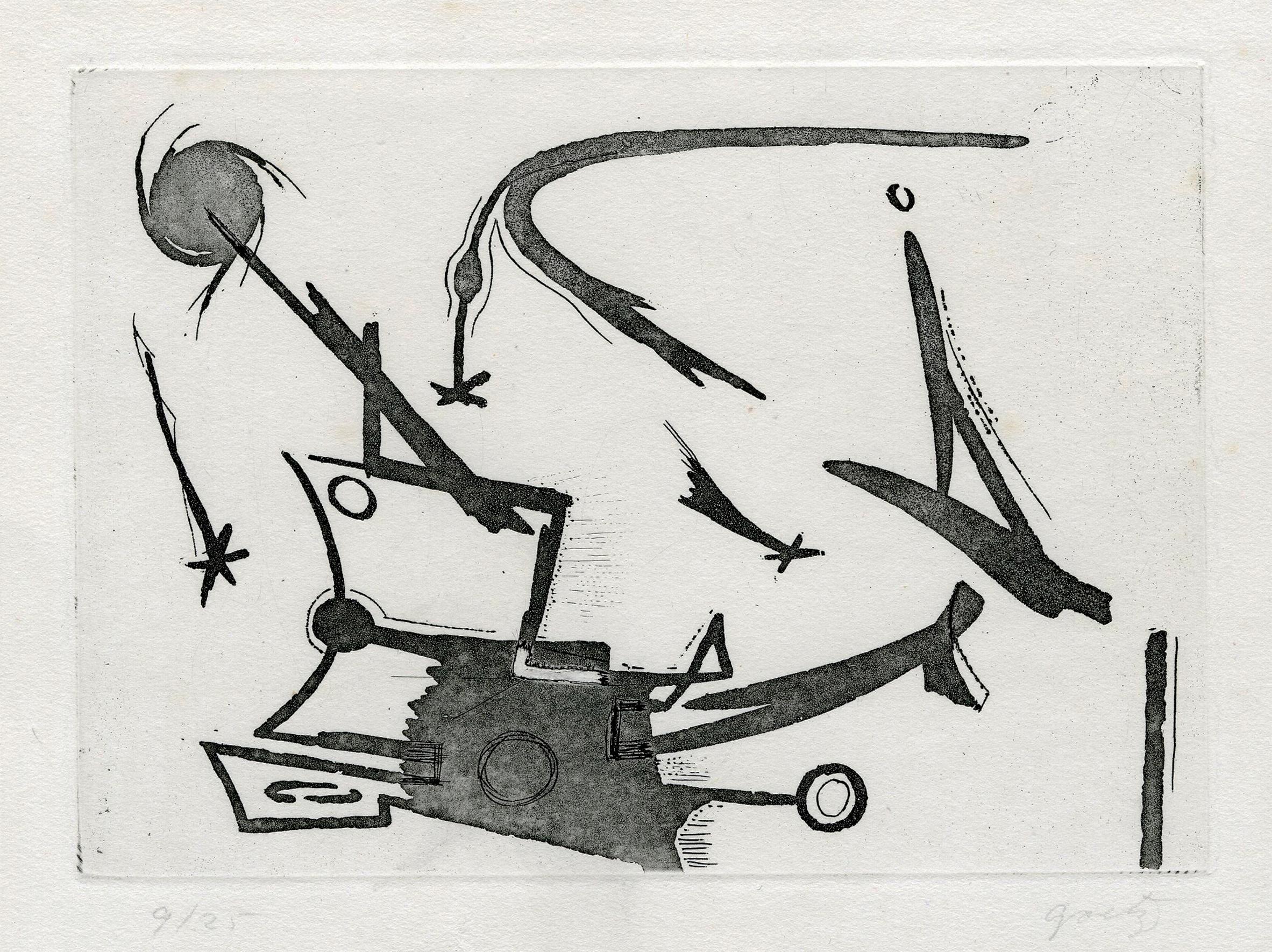 Abstract Print di Henri Goetz - Senza titolo