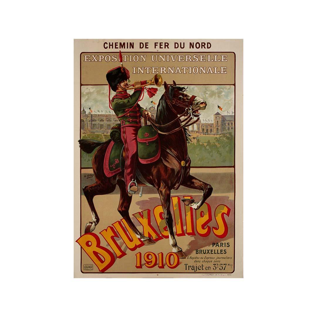 Originalplakat von Henri Gray für die Exposition Universelle Internationale, 1910 im Angebot 2