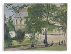Jardin des Plantes - Paint by Henri Hamm - mid-20th Century