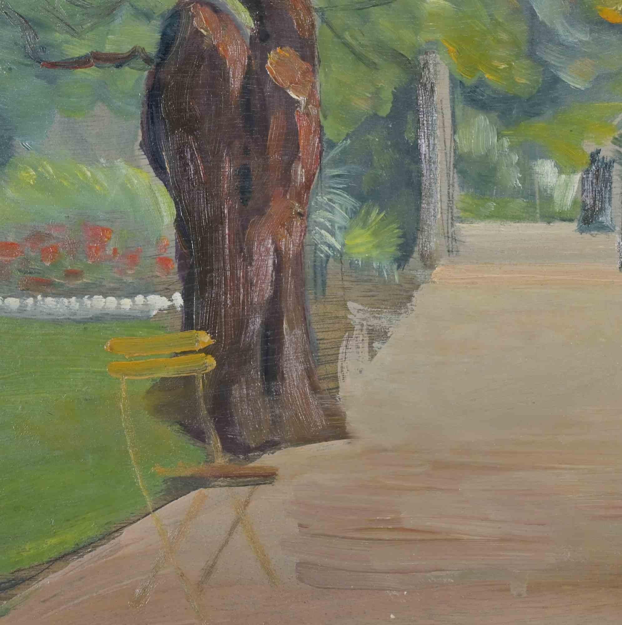 Parco - Dipinto di Henri Hamm - 1937 in vendita 1