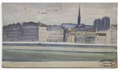 View of Paris - Paint by Henri Hamm - 1930s