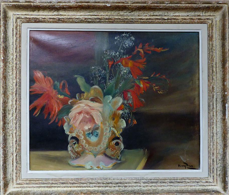 Nature morte avec fleurs - Painting de Henri Hayden