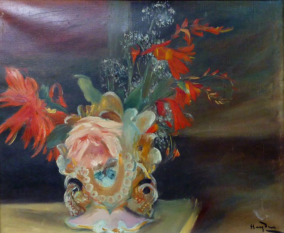 Still-Life Painting Henri Hayden - Nature morte avec fleurs