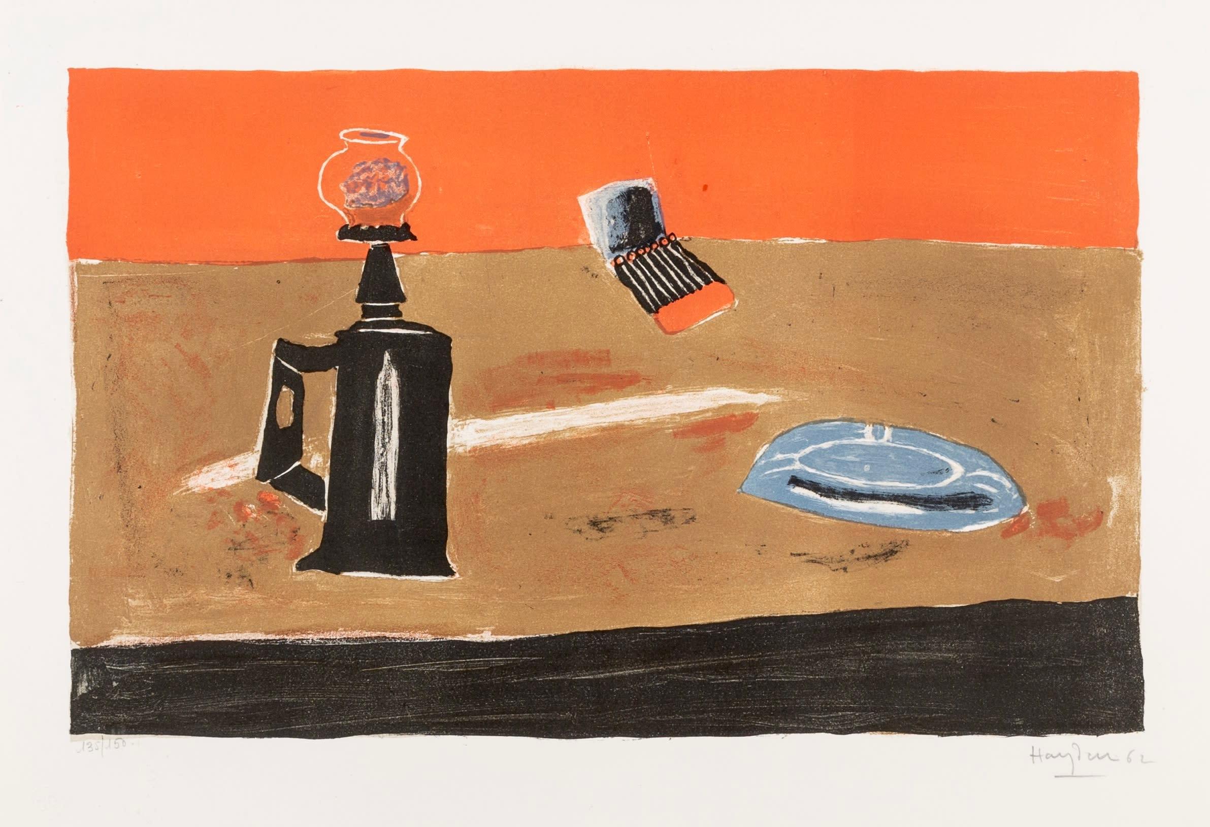 La Lampe à pétrole (La lámpara de aceite) de Henri Hayden, 1962

Más información:
Técnica: litografía
38.5 x 56.5 cm
15 1/8 x 22 1/4 in
firmado, fechado y numerado 135/150 a lápiz

Henri Hayden fue un pintor de la Escuela de París, principalmente de