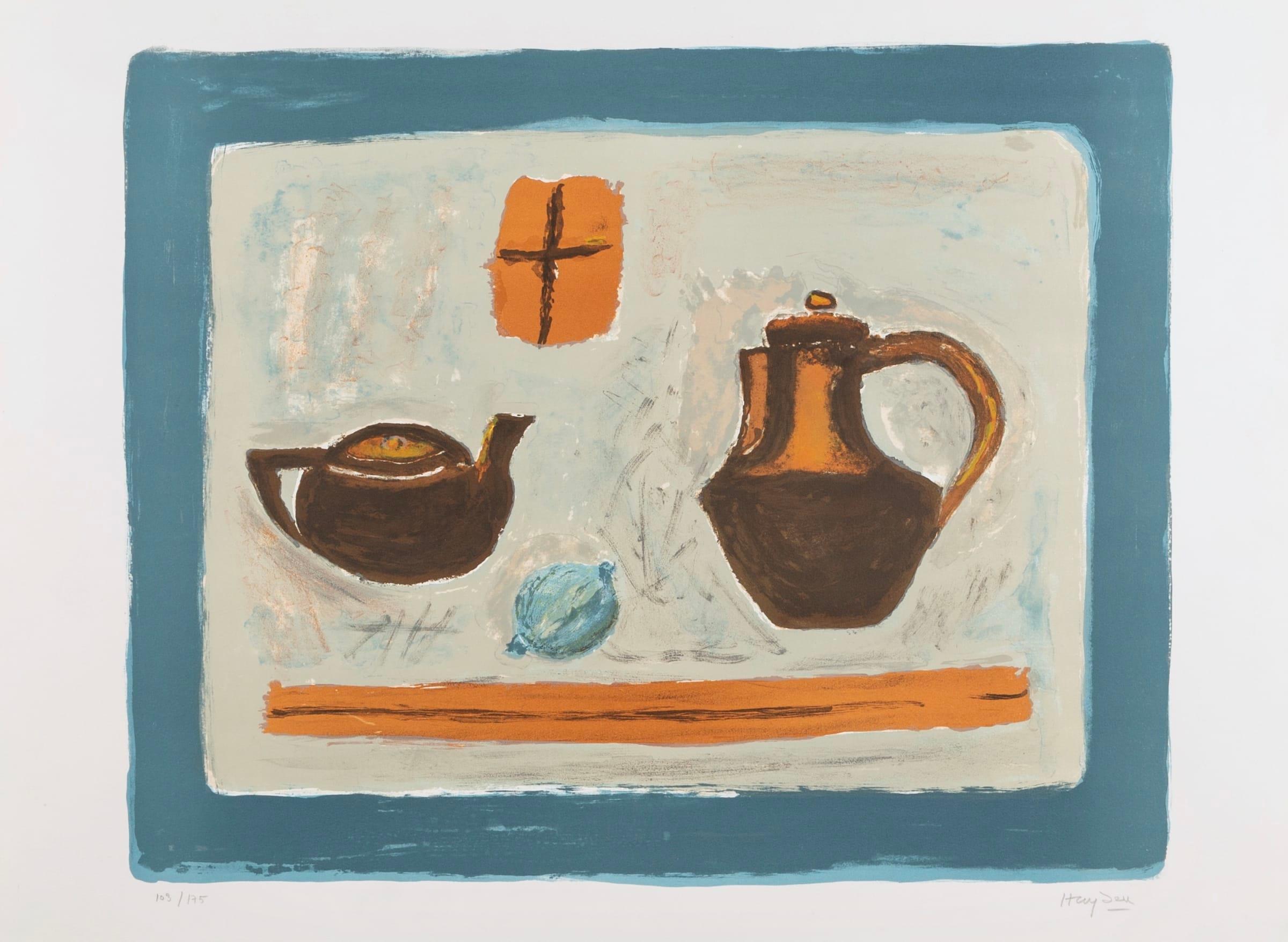 Nature morte a la théière (Naturaleza muerta con tetera) de Henri Hayden, 1970

Más información:
Técnica: litografía
55,9 x 76,2 cm
22 x 30 pulgadas
firmado y numerado 103/175 a lápiz

Henri Hayden fue un pintor de la Escuela de París,