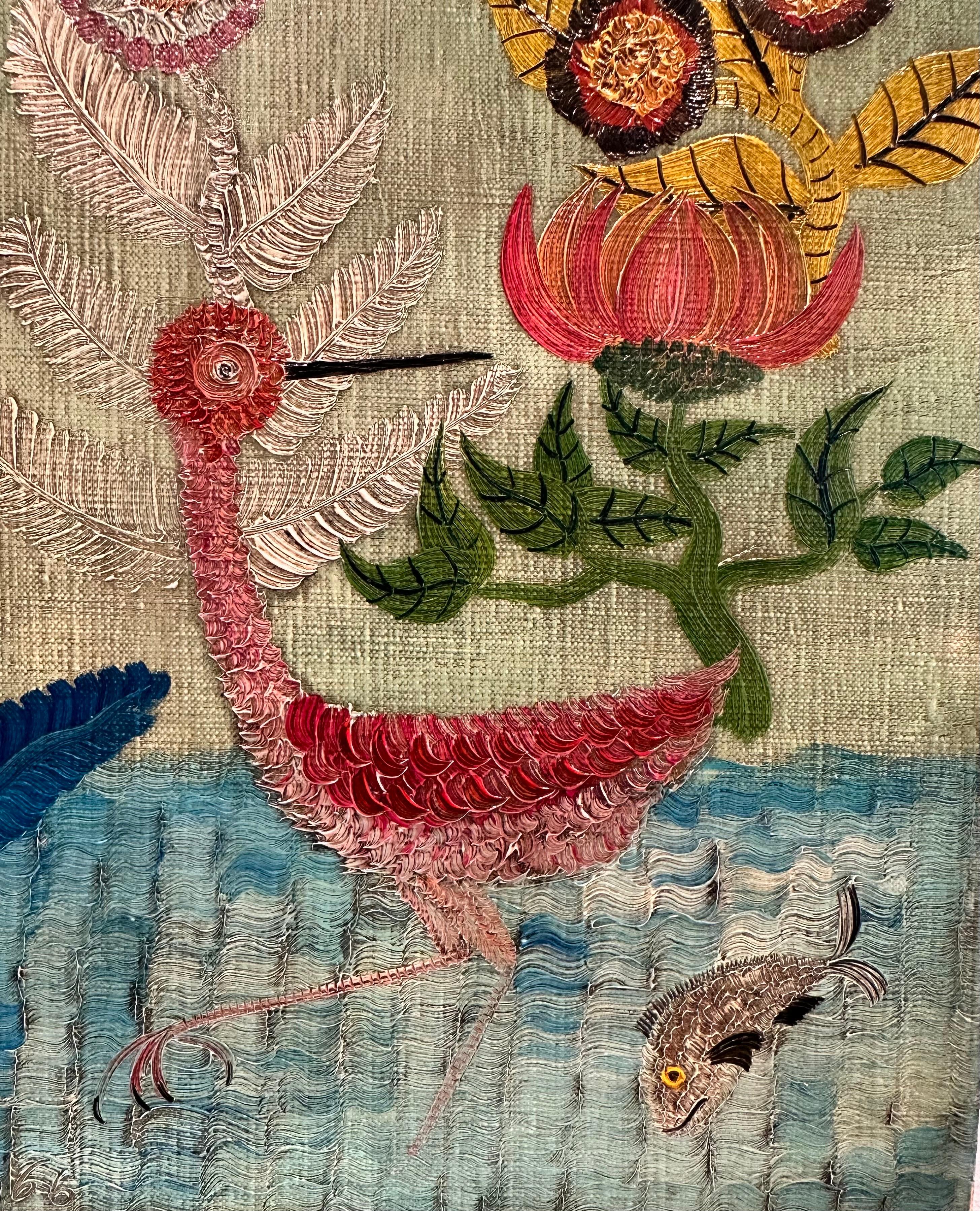 Henri Hecht MAÏK 1966, French Painter, Oil on Canvas, “Bird in Nature” For Sale 13