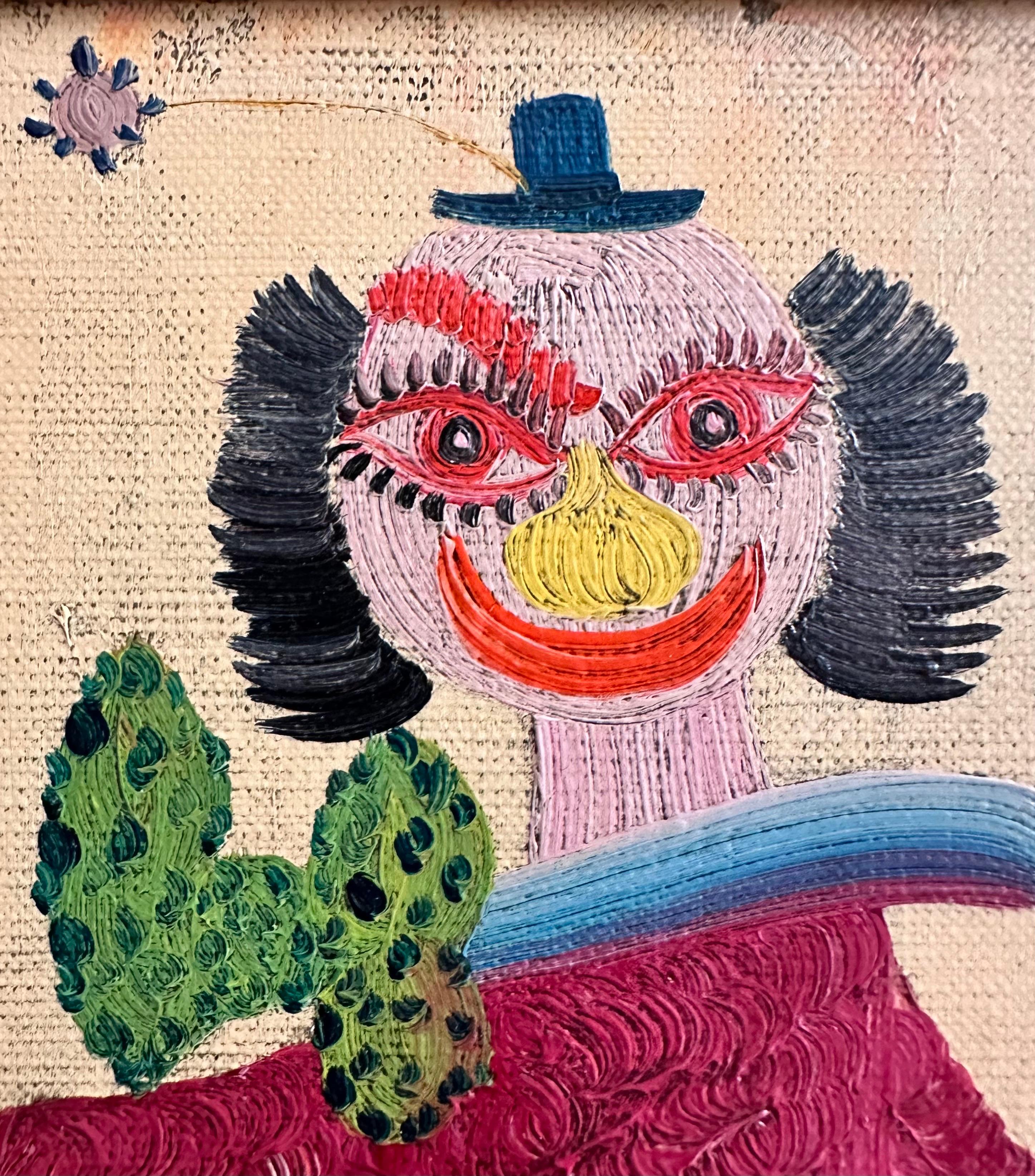 Henri Hecht MAÏK, French Painter, Oil on Canvas, “Tiger and Clown” 1966 For Sale 8