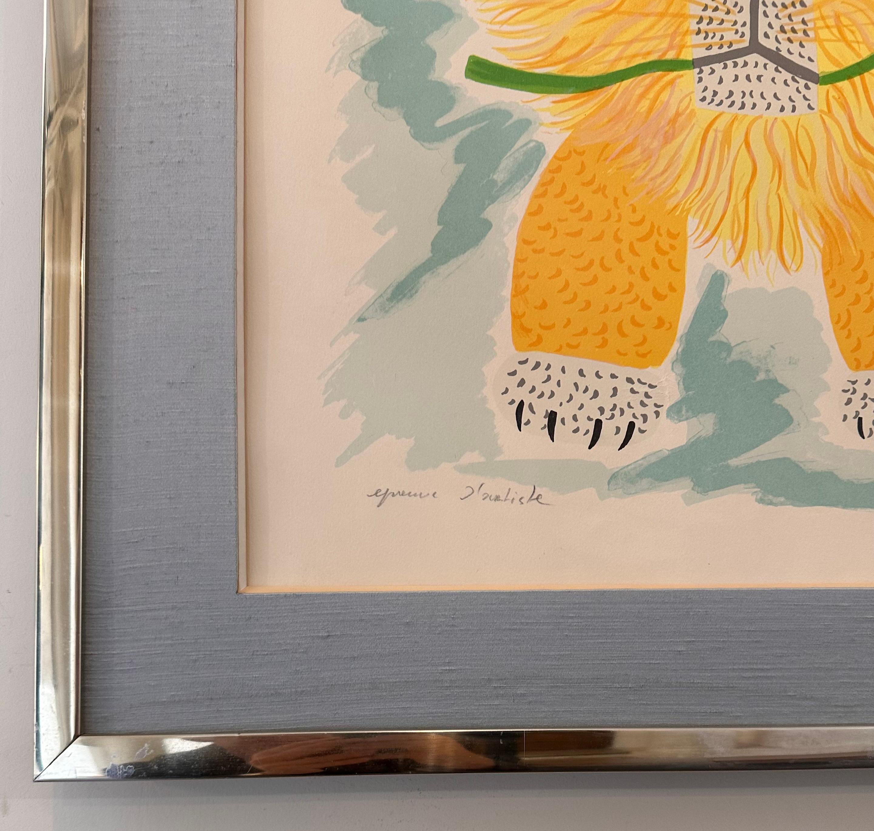 Henri Hecht MAÏK Litografía - Rara Prueba de Artista firmada de los años 70 