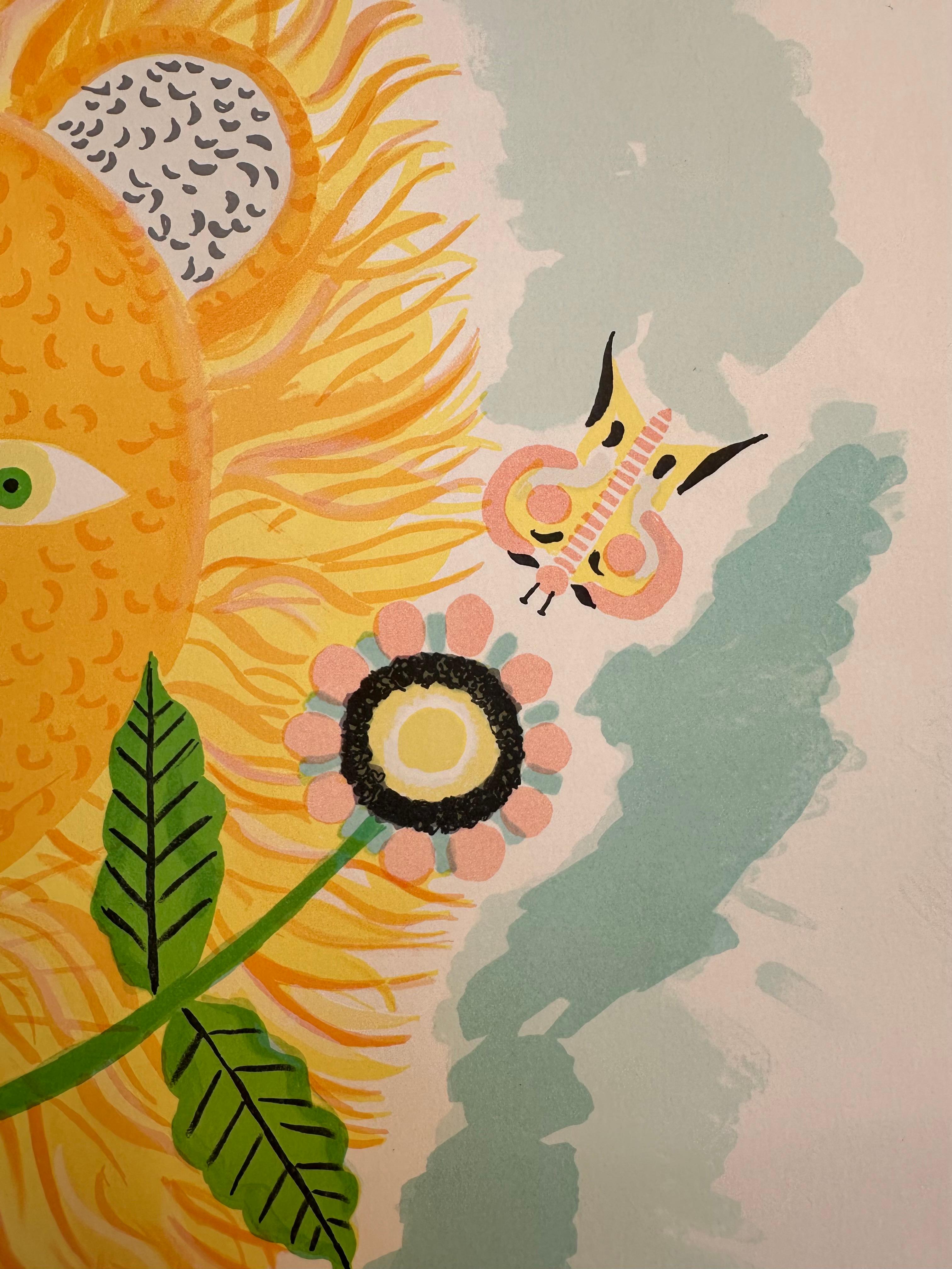 Henri Hecht MAÏK Litografía - Rara Prueba de Artista firmada de los años 70 