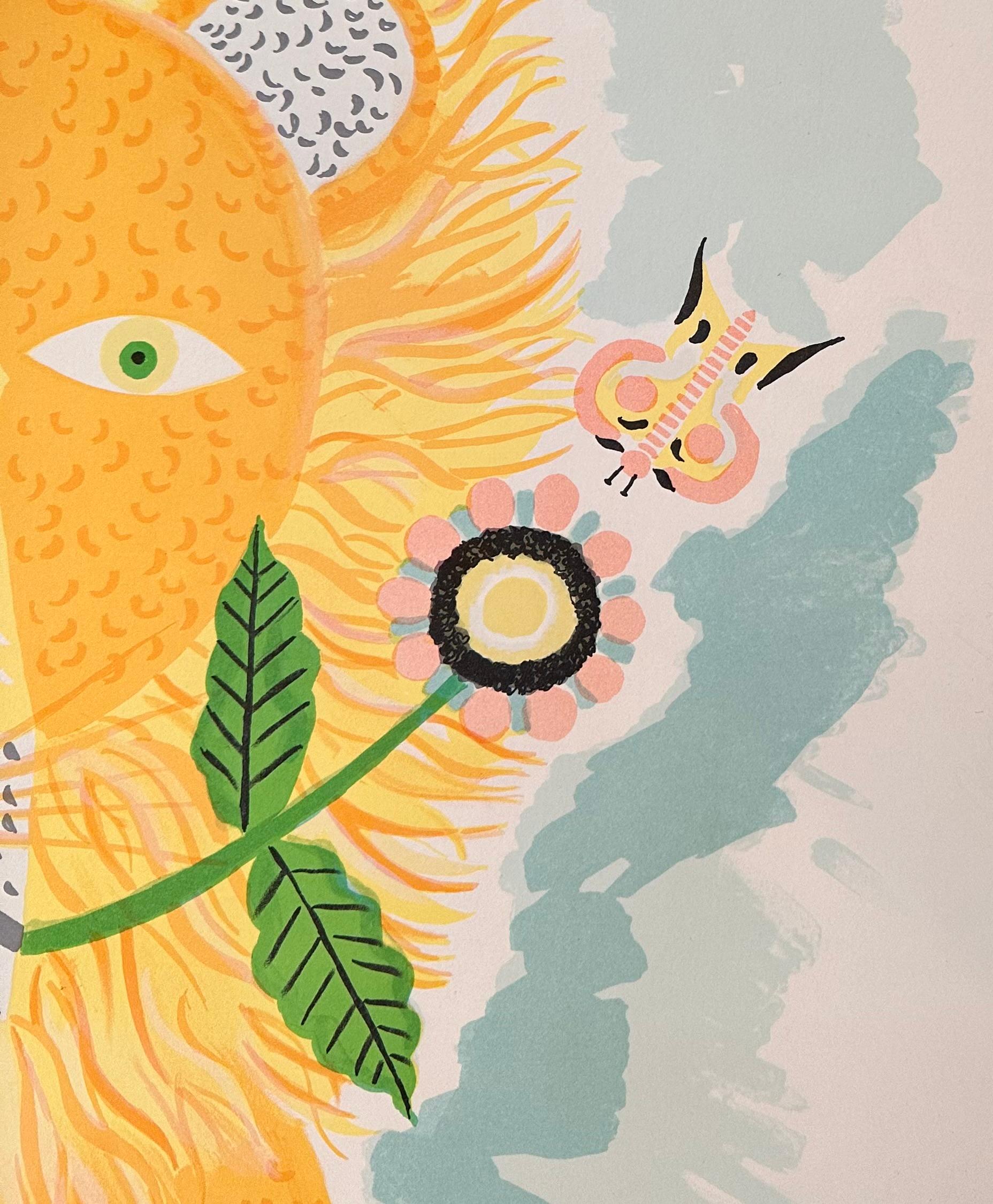 Henri Hecht MAÏK Litografía - Rara Prueba de Artista firmada de los años 70 