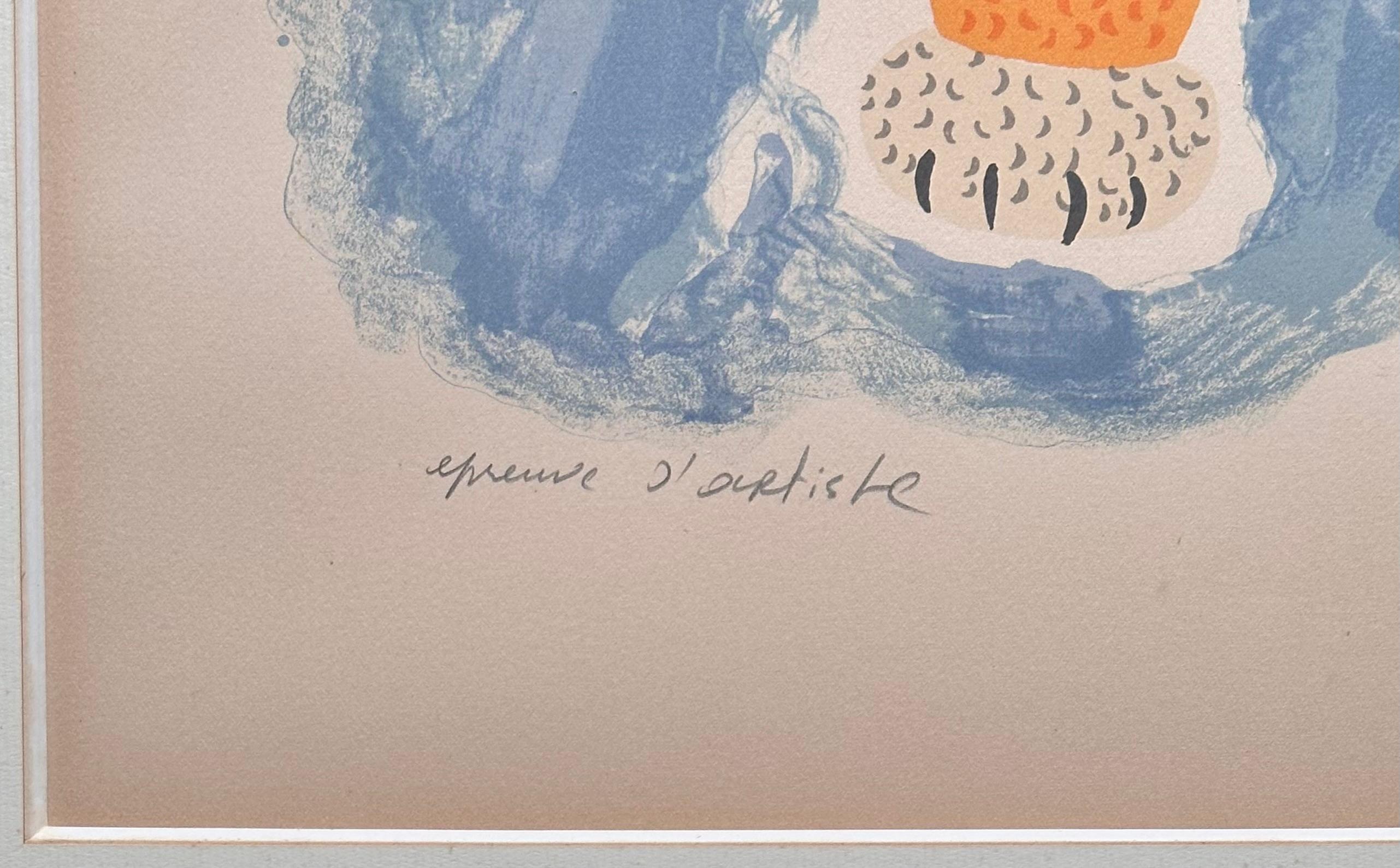 Henri Hecht MAÏK Lithograph - Rare Signed Artist’s Proof from 72 « The Tiger » In Good Condition For Sale In PARIS, FR