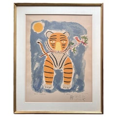 Henri Hecht MAÏK Lithograph - Rare Signed Artist’s Proof from 72 « The Tiger »