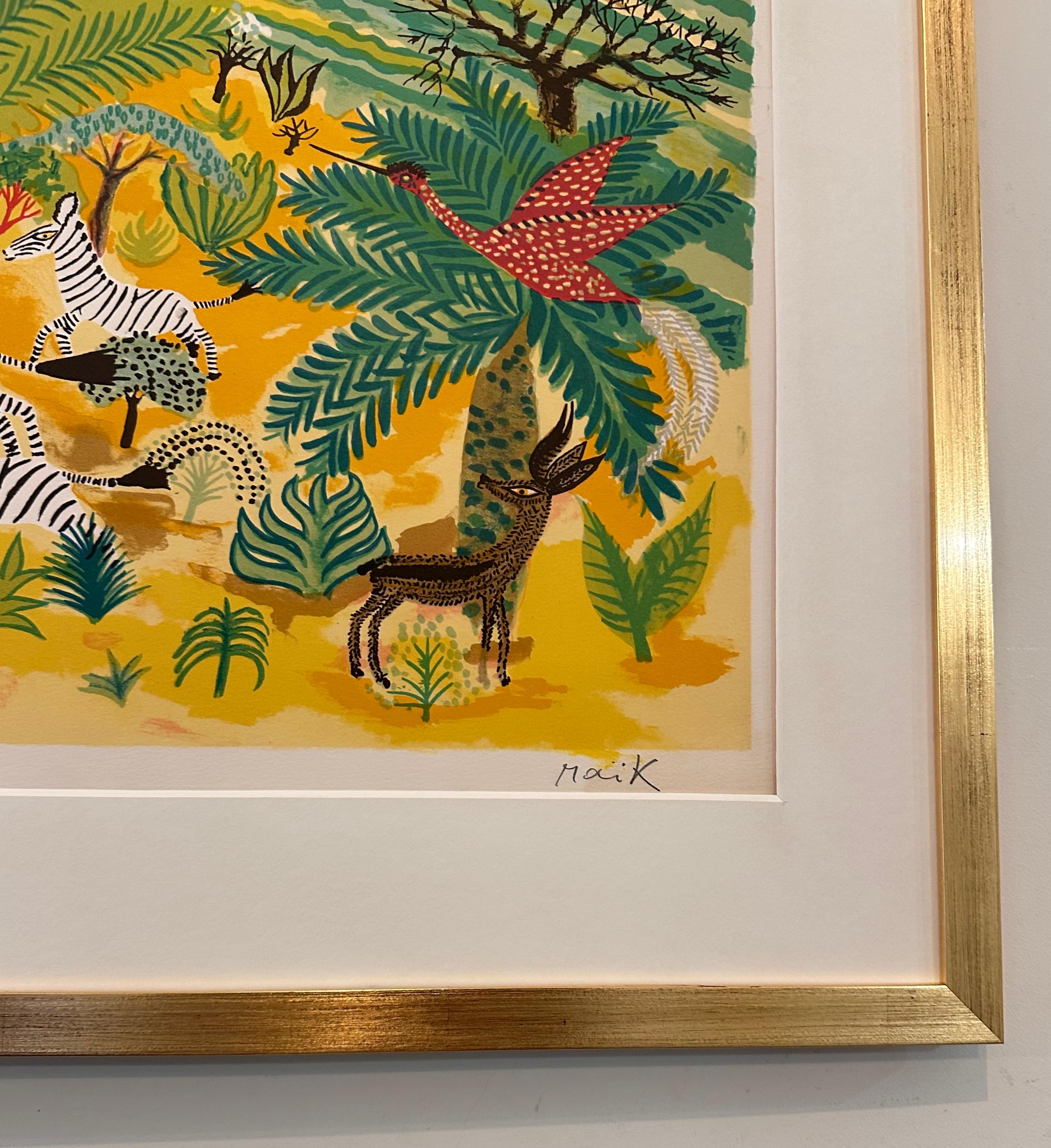 Henri Hecht MAÏK, Litografía, Rara prueba de artista firmada de principios de los años 70 en venta 4