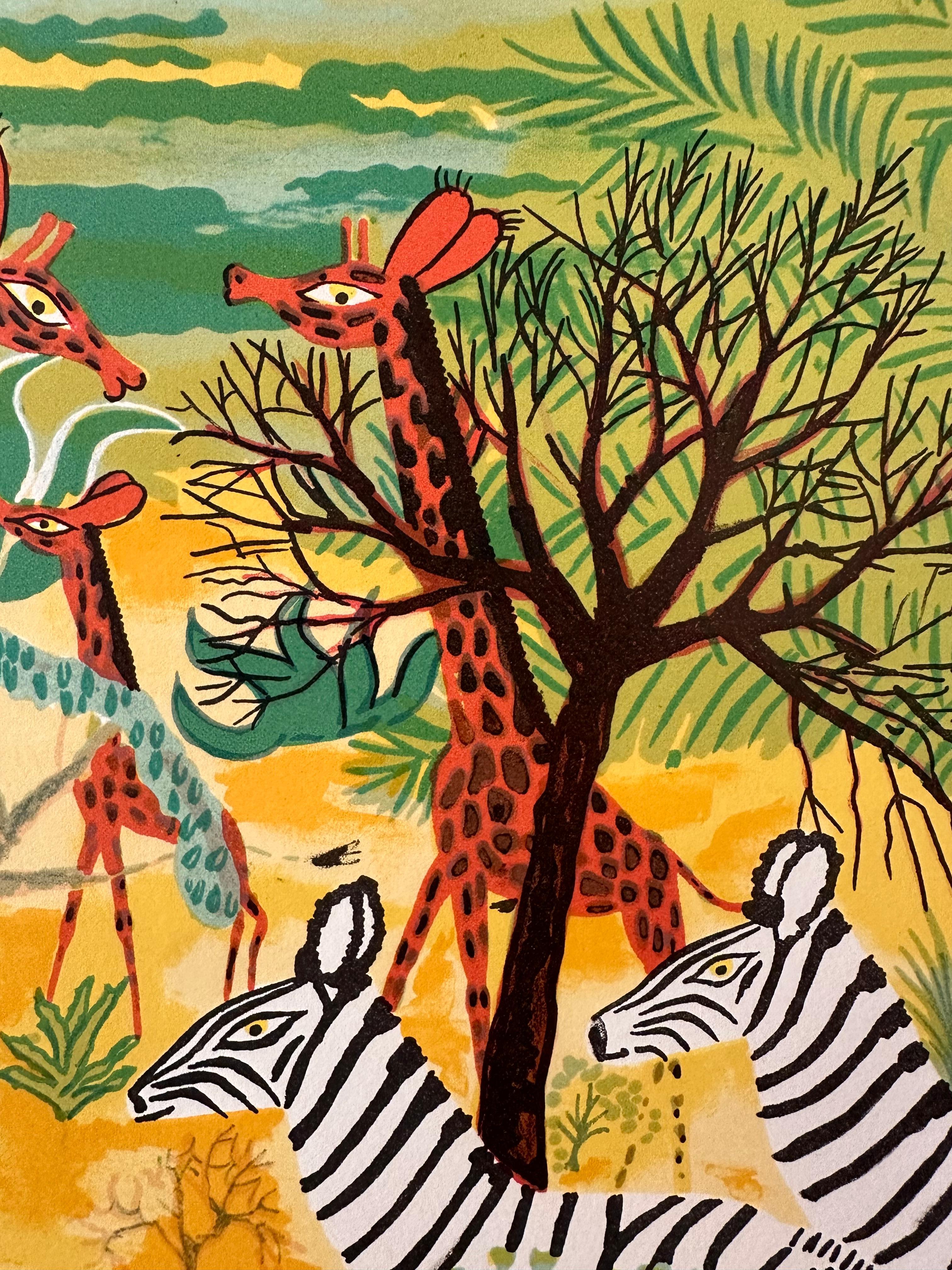 Henri Hecht MAÏK, Litografia, Rara prova d'artista firmata dei primi anni '70 in vendita 4
