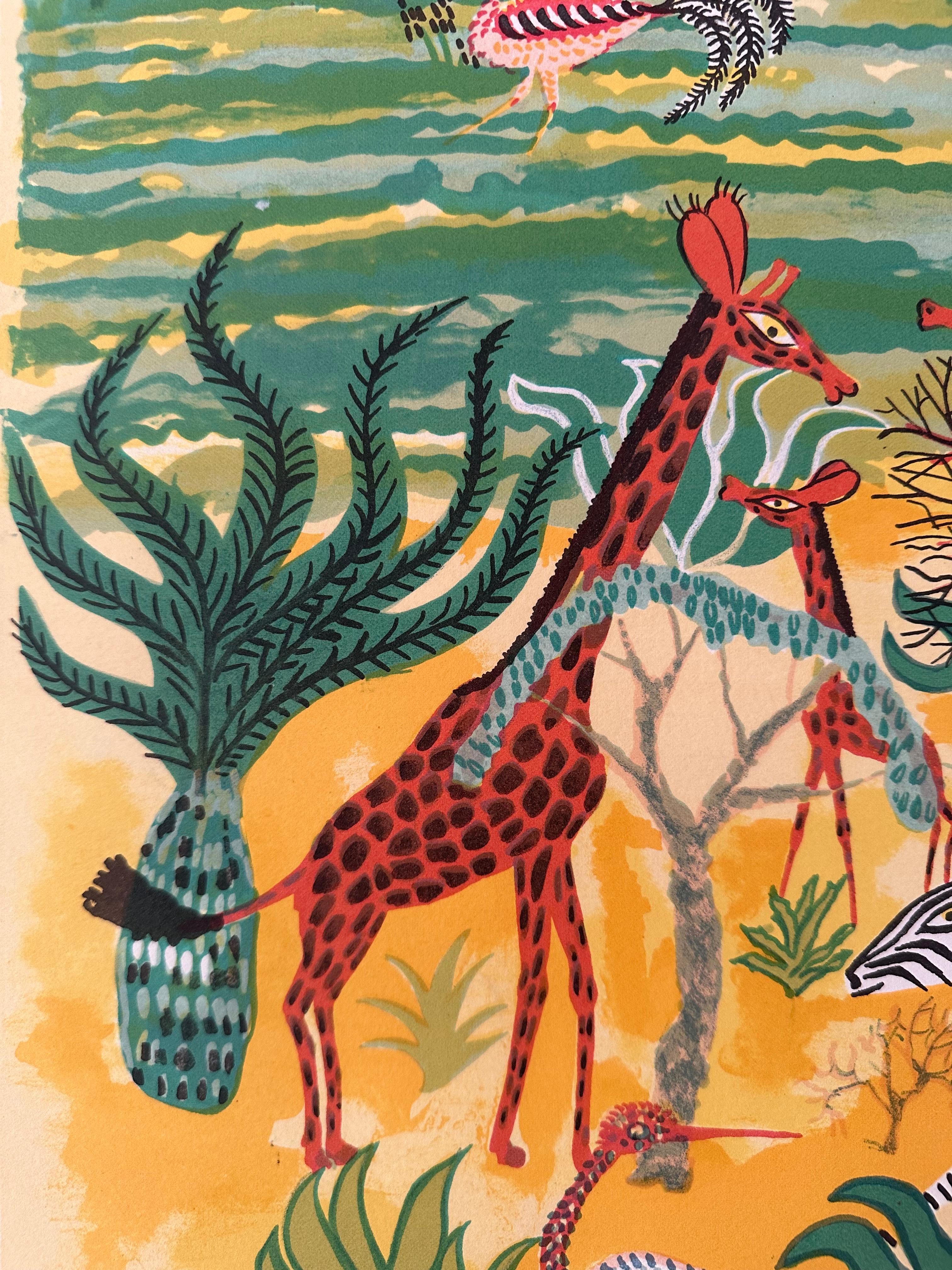 Henri Hecht MAÏK, Litografia, Rara prova d'artista firmata dei primi anni '70 in vendita 5