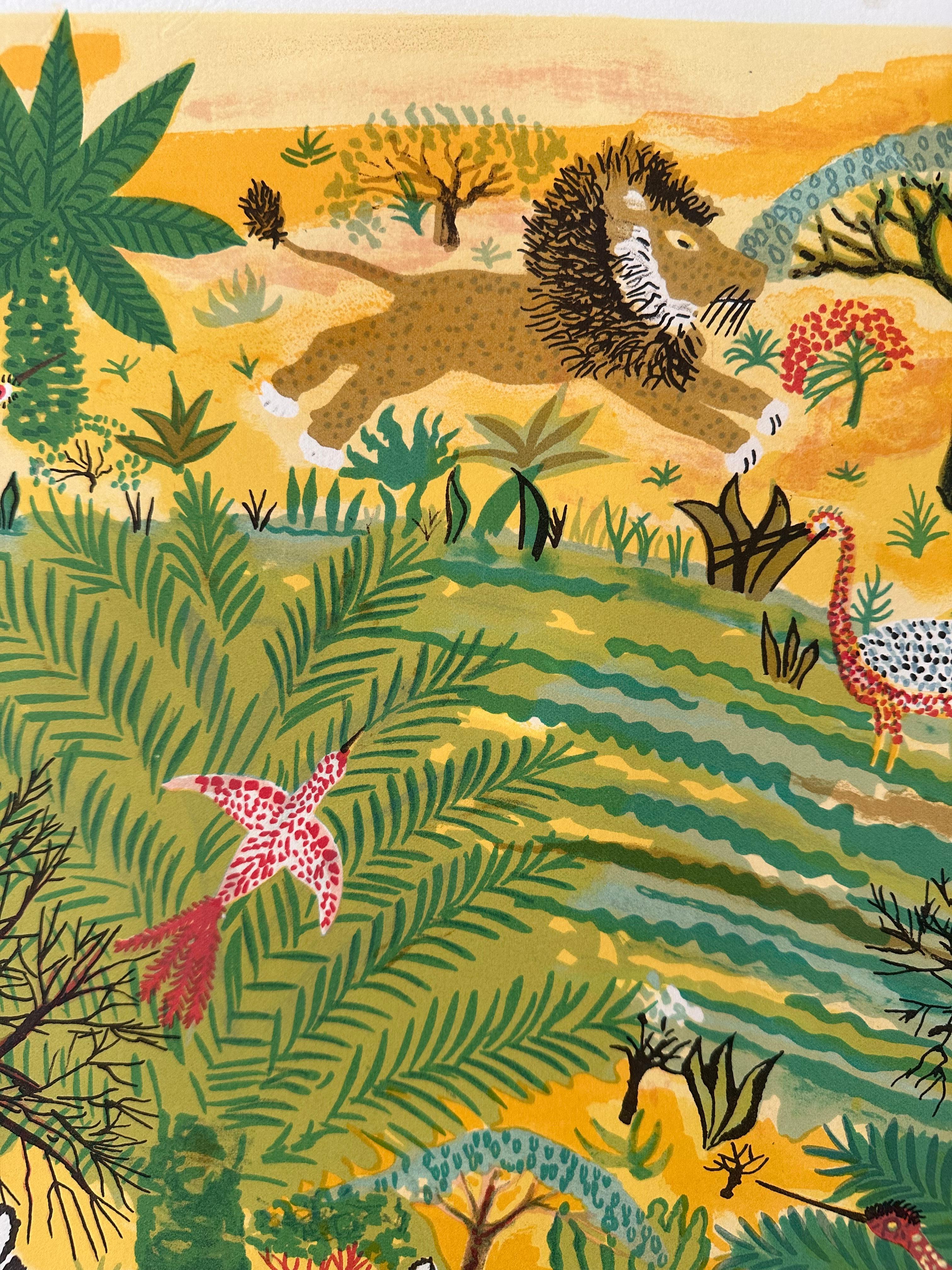 Henri Hecht MAÏK, Litografia, Rara prova d'artista firmata dei primi anni '70 in vendita 6