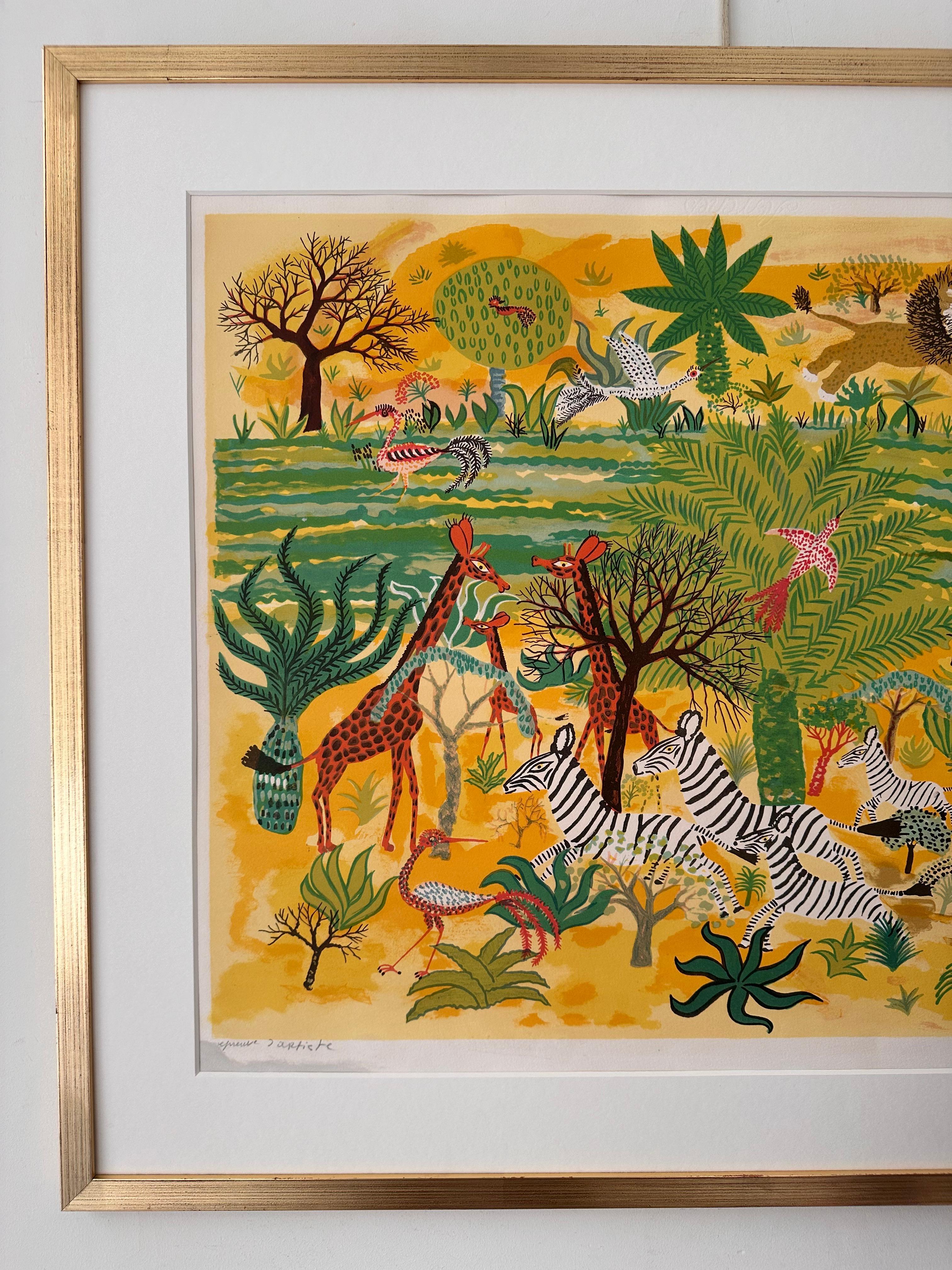 Francese Henri Hecht MAÏK, Litografia, Rara prova d'artista firmata dei primi anni '70 in vendita