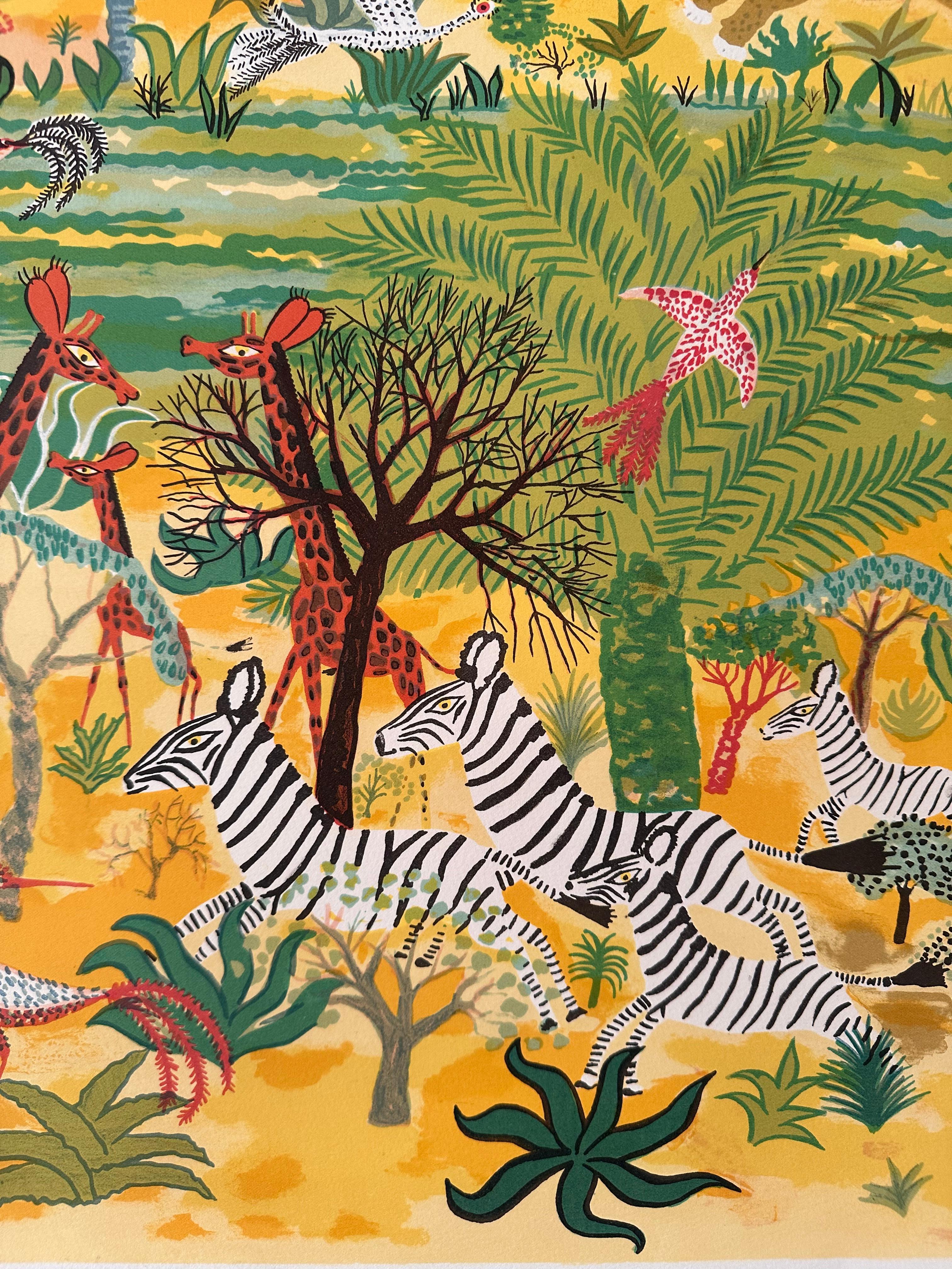 Henri Hecht MAÏK, Litografia, Rara prova d'artista firmata dei primi anni '70 in vendita 3