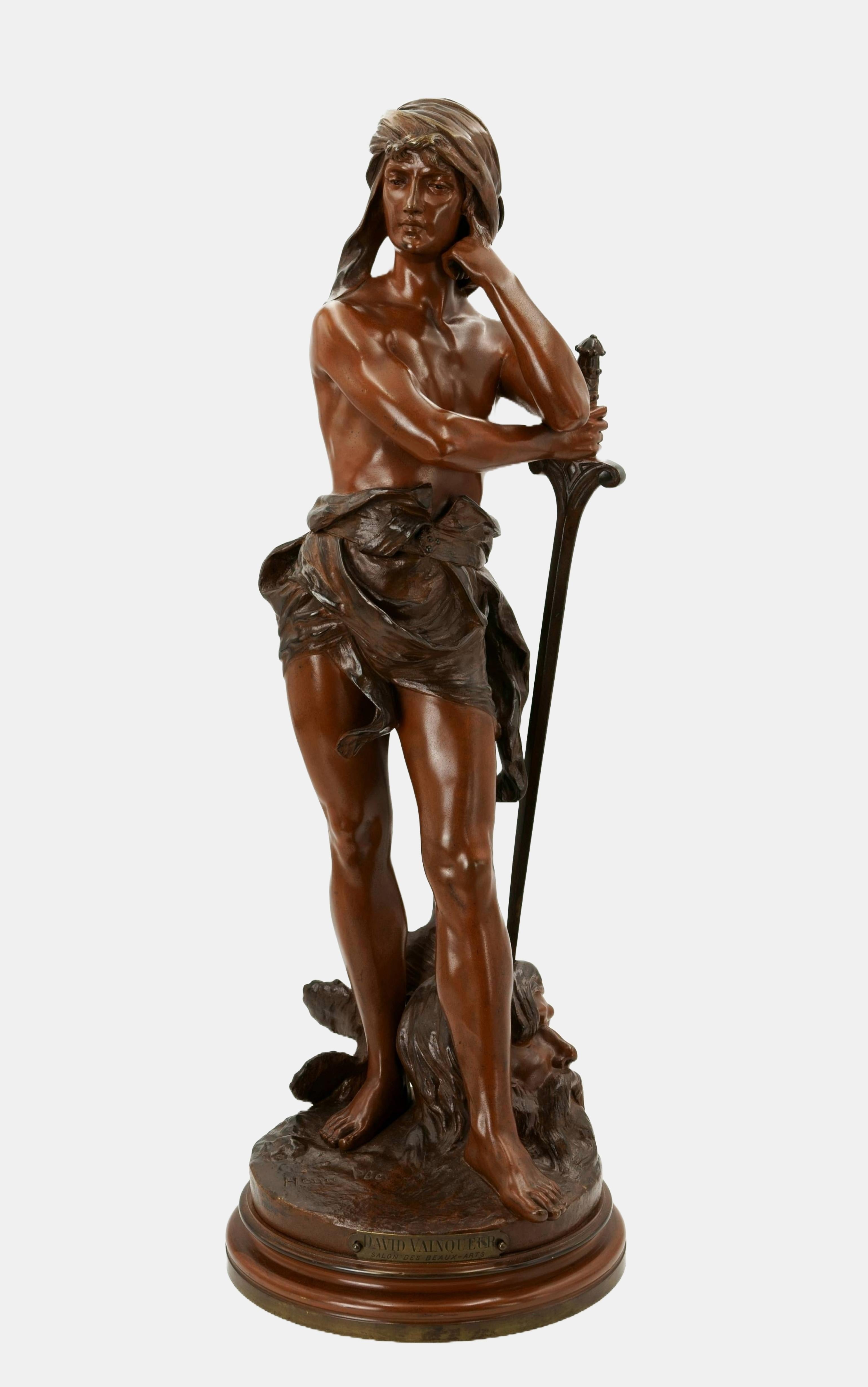 Nude Sculpture de Henri Honoré Plé - El victorioso David / - La melancolía del héroe radiante -