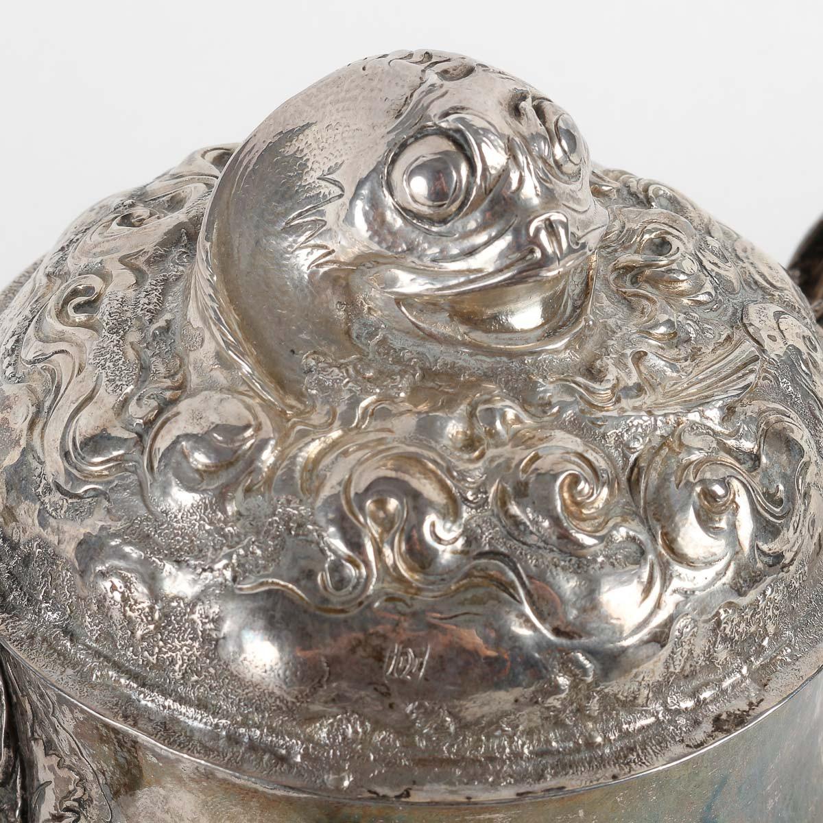 Henri HUSSON (1852 - 1914), A French Art Nouveau Naturalistic Covered Pot 5