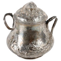 Henri HUSSON (1852 - 1914), A French Art Nouveau Naturalistic Covered Pot